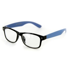 Star Burst Wayfarer \Clear\" Fashion Glasses Feature 100% UV Protection - Narrow"