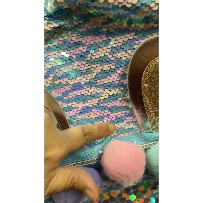 Cat & Jack | Girl’s Blue Sequin Llama Backpack