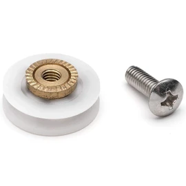 4X Replacement Shower Door Rollers/Runners/Wheels Grooved 19mm Diameter