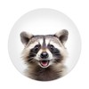 Sticker Raccoon I Round Diameter 20 cm I Funny Cheeky