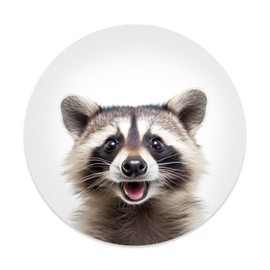 Sticker Raccoon I Round Diameter 20 cm I Funny Cheeky I Sticker Weatherproof I dv_1433