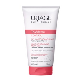 Uriage Tolederm Gel Milk Makeup Remover for Intolerant, Sensitive Skin - Face Milky Gel Cleanser with a Minimalist Formula for High Compatibility - No Rinse - 150 ml