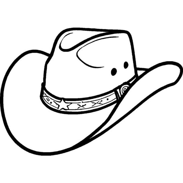 'Texas Cowboy Hat' Rubber Stamp - Unmounted Design for Crafting