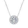 KRKC Women's Moissanite Necklace, 925 Single Diamond Silver, Moissanite Pendant