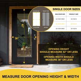 Reversible Left Right Side Opening Magnetic Screen Door for 72 x 80in French Door, Screen Itself Size: 74" x 81", Glass Sliding Door Heavy Duty Screen Door Mesh Curtain for Front Patio Or Large Door
