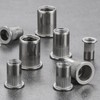 Wensilon Rivet Nut 1/4"-20UNC 100Pcs Stainless Steel 304 Finish Flat