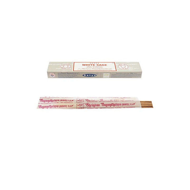 Satya White Sage Incense Sticks Agarbatti 180 Grams Box with