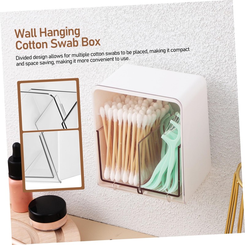 BUGUUYO Cotton Balls Storage Multi-functional Cotton Swab Box Perfect Present