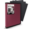 Dunwell Art Portfolio 9x12 Folder (Ruby), Black Mounting Paper, Portfolio