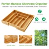 Pipishell Bamboo Expandable Drawer Organizer for Utensils Holder, Adjustable Cutlery