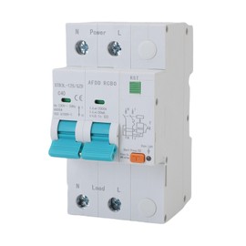 Dpofirs 2P AFDD RCBO RCCB Circuit Breaker, Integrated Arc Fault Detection, Overload Earth Leakage,Short Circuit Safeguard for Building Hospital Electrical Systems (40A)