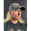 Rubber Johnnies EXOTIC BASEBALL CAP with blond hair attached, Tiger