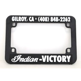 Indian Motorcycle-Gilroy ORIGINAL INDIAN-VICTORY GILROY MOTORCYCLE DEALER LICENSE PLATE FRAME ABS