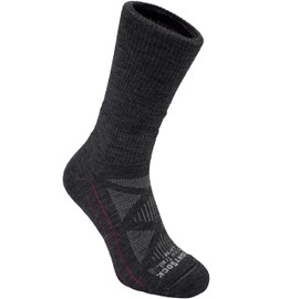 Wrightsock Merino Trail Crew Hiking Socks for Men and Women - Cushioned, Eco-Friendly and Anti Blister Socks with Enhanced Breathability - American Made with Extra Comfort