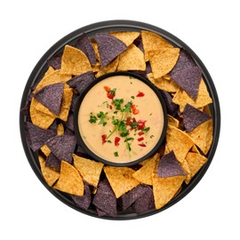 madesmart Chip N Dip Dipware Bowl, 2-Piece Serving Set with Detachable Dip Bowl, Durable Plastic Chip Tray for Entertaining, Tabletop Snack Server, Carbon