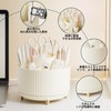 Diesisa Makeup Brush Case, 360° Rotation, Cosmetic Storage, 5 Slots,