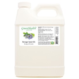 GreenHealth Borage Seed Carrier Oil - 32 fl oz - White Plastic Jug w/ Cap - GreenHealth