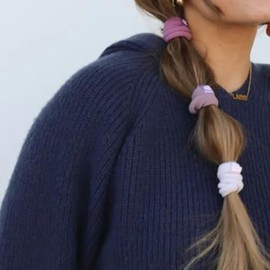 Kaxi, Solid High Intensi'ties, Durable Nylon Hair Ties for Everyday use, 3 Pack (Purple Variety)