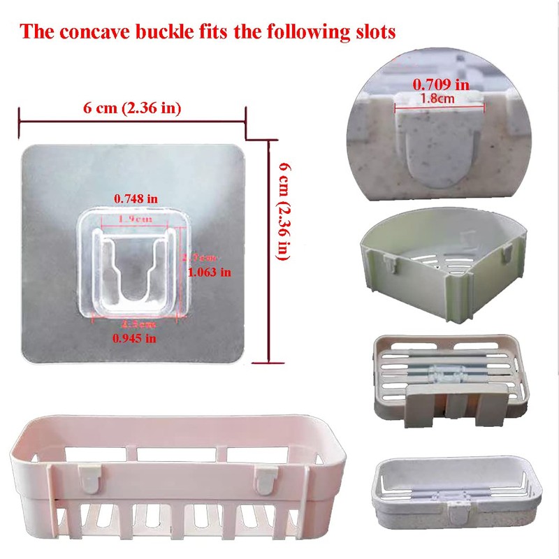 CARURLIFF 12 PCS Wall Mounted Replacement Sticky pads for Kitchen