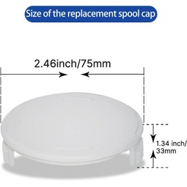 RISELION AC14HCA Replacement Spool Cap Compatible with Ryobi Weed Wacker 18V, 24V, 40V, Trimmer Line Cover 993373001 for Ryobi One+ String Trimmer (3 Pack)