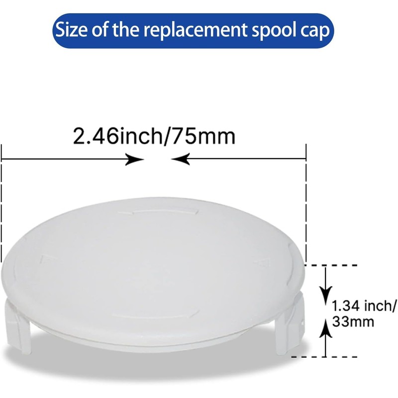 RISELION AC14HCA Replacement Spool Cap Compatible with Ryobi Weed Wacker