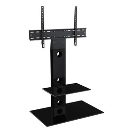 AVF Steel Lesina TV Stand with TV Mount Column for 32" to 65" TV in Black