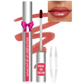 Lip Liner - Lip Liner Stain, Peel Off Lip Liner Tattoo, Long Lasting Lip Stain Peel Off with Natural Finish, Easy to Use, Waterproof, Smudge-proof, Transfer-proof, Highly Pigmented Color, Cocoa