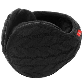 LerBen® Winter Earmuff Woolen Yarn Cable Knit Adjustable Wrap around Ear Muffs Ear Warmers