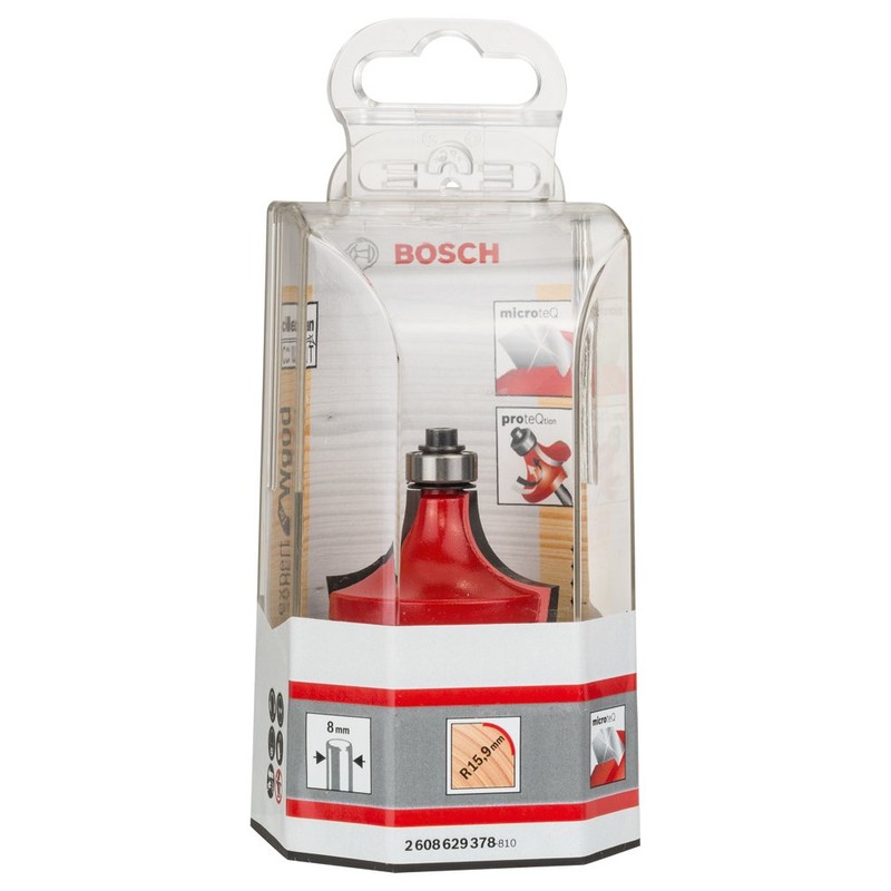 Bosch 2608629378 "Expert" Rounding Router Bit, 0 V, Silver, 8x44,44x22,2/15,9