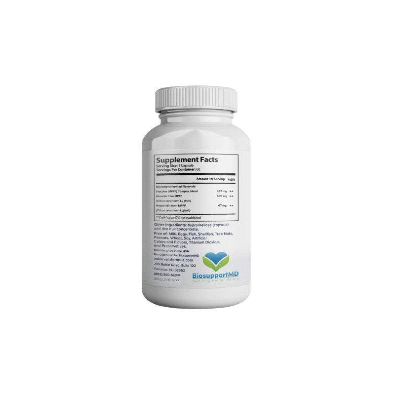 BiosupportMD Vein Formula - 60 capsules, 2 month supply, Supports