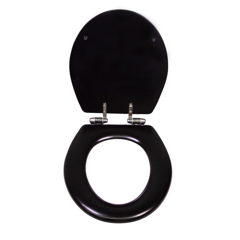 Design House 561241-BLK Dalton Soft Close Rustic Round Toilet Seat,