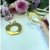 Set of 10 Rosh Hashanah Acrylic Mirrored Apple Napkin Rings,Gold