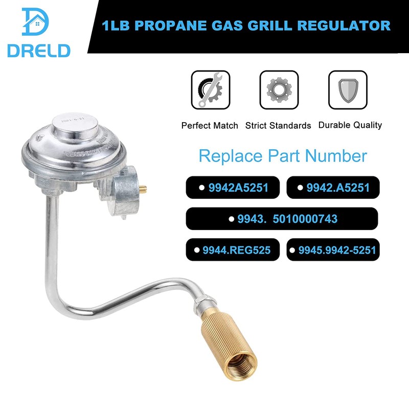 DRELD Roadtrip Grill C001 Gas Propane Adapter Regulator Replacement for