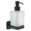 Gedy Tonga Dispenser, Stainless Steel chromall Crystal, Dull Black, 6,3x11,7x17,3cm