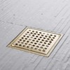 Orhemus Square Shower Floor Drain with Removable Cover Grid Grate