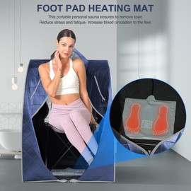 TaTalife Infrared Sauna, Portable Personal Sauna, Full Body Home SPA Tent, Separate Heating Foot Pad and Portable Upgrade Reinforced Chair, Relaxation at Home
