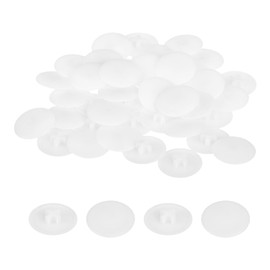 sourcing map 100PCS Screw Cap Covers, 17mm Waterproof Plastic Screw Decorative Caps for Phillips Cam Lock Nuts Self-Tapping Screws, White