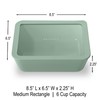 BRIVARA HOME Ceramic Coated Glass Food Storage Container | No