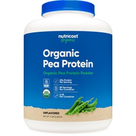 Nutricost Nutricost Organic Pea Protein Isolate Powder (5LBS) - Unflavored, Certified USDA Organic, Protein from Plants, Vegetarian Friendly, Gluten Free, Non-GMO