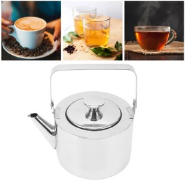 Stainless Steel Tea Kettle Thickened Tea Infuser Teapot Metal Whistling Tea Pot with Strainer Ergonomic Handle for Induction Electric Gas and Halogen Stoves(1L)