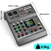 Professional Audio Mixer, Sound Board with 4 Channel Mixer USB