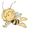 Spreadshirt Maya the Bee Flies Retro Sticker Max. 10 x