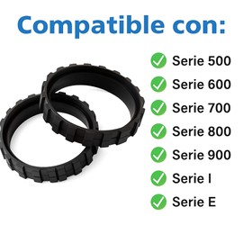 MIRTUX Tyre | Replacement Rubber Compatible with Roomba 500, 600, 700, 800, 900, E, i, S | Replaces the Side Wheel of Your Robot | Replacement Part Compatible with iRobot Roomba | High Quality and Durability