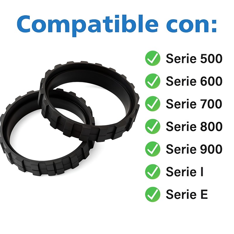 MIRTUX Tyre | Replacement Rubber Compatible with Roomba 500, 600,