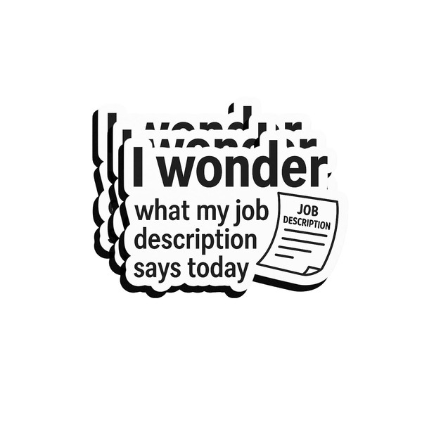 3PCS Funny Office Vinyl Sticker – Daily Job Description Humor