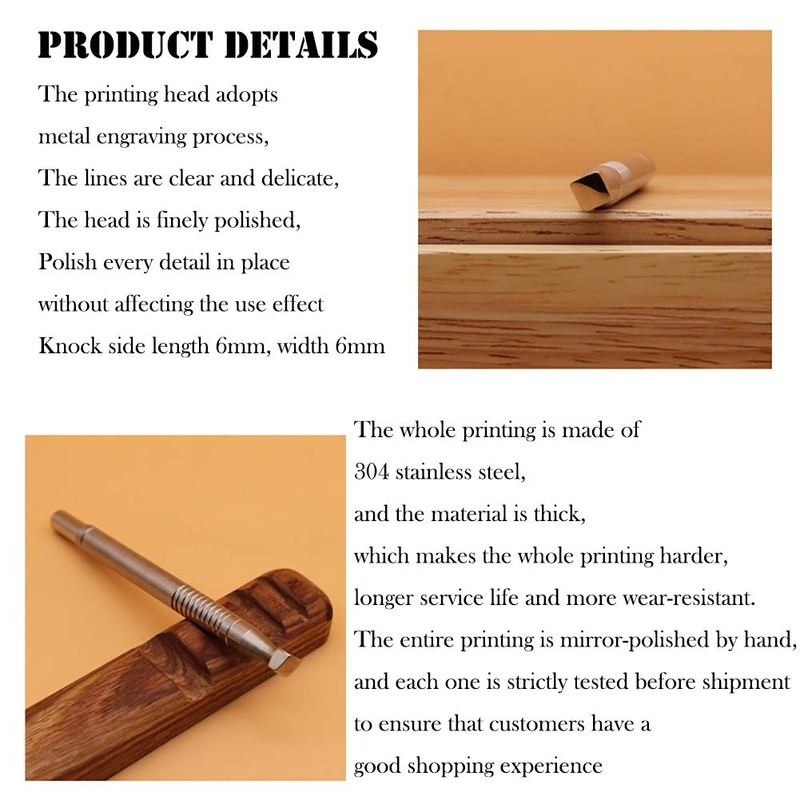 Leather Stamping Tool Carving Tools 304 Stainless Steel Professional Stamp