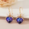 Austrian Crystal Heart Drop Dangle Bow Earrings for Women Fashion