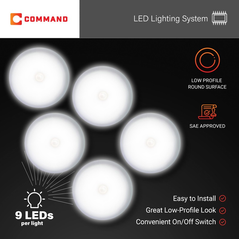 Command Electronics 12V LED Low Profile Surface Mount Ceiling Light