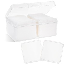YBEATY 100 Pcs Square Cotton Pads Premium Facial Cotton Pads Makeup Remover Unique Triple Layers Textured Organic Disposable Pair with Makeup Remover for Toner Mask Daily Skin Care
