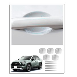 Door Handle Protection Cover for Toyota New RAV4 AX50 Series 2020~ / Toyota Passo PASSO 700 Series M710A M700A 2016~ / Toyota Mirai JPD20 Type 2020~ Car Door Handle Protector Door Cup Film Transparent